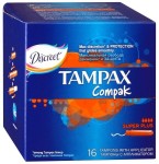 Тампоны, Tampax (Тампакс) №16 Дискрит компак супер плюс с аппликатором