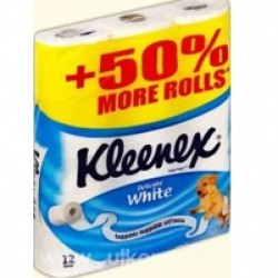 Туалетная бумага, Kleenex (Клинекс) 12 шт Велти белая